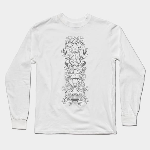 Abstract Aztec Statue Long Sleeve T-Shirt by NiceIO